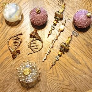 Christmas Ornaments Gold Tone